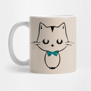 Cute Kawaii Kitten with bow tie Mug